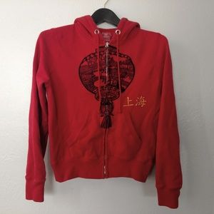 Lucky Brand Chinese lantern hoodie